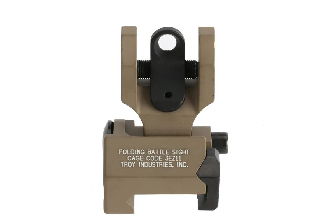 Troy Industries Troy Rear Folding BattleSight, FDE - SSIG-FBS-R0FT-00 - Iron Sights for AR-15 - view 2