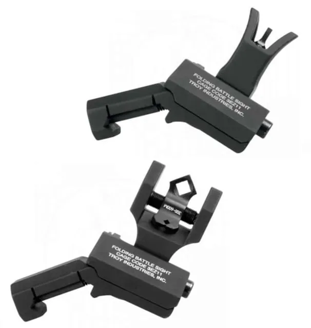 Troy Industries Troy Tritium 45deg Flip Up Offset Sight Set M4 Front & Dioptic Rear Black One Size - Iron Sights for AR-15 - view 1