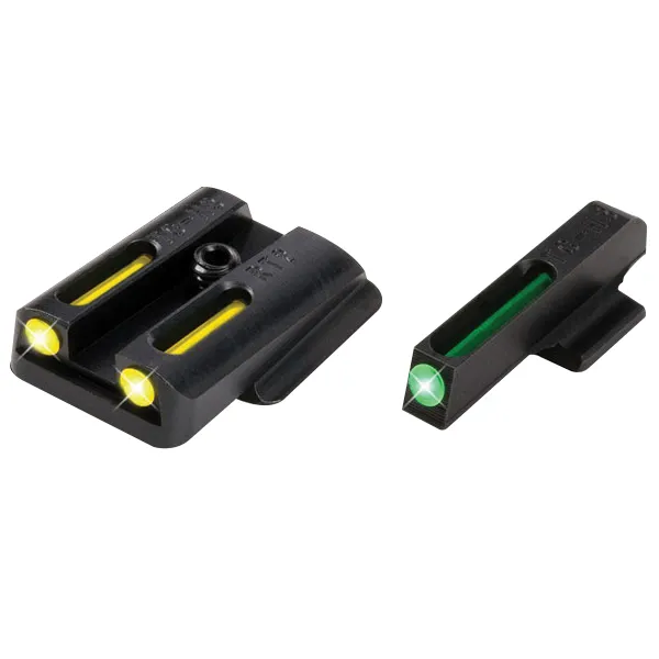 TruGlo Brite-Site TFO Sight Set for Ruger LC Pistol, Green Front/Yellow Rear - TG131RT2Y - Iron Sights for AR-15, vista 1