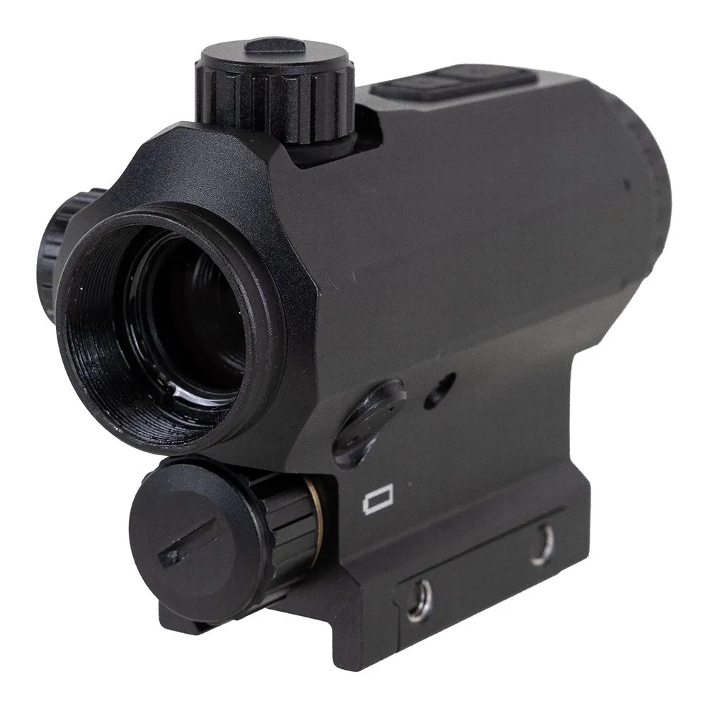 Truglo PR1 Prism, Red Dot, 1X25, 6 MOA Red Dot with Outer Ring, Black, Includes Lens Covers - Optic - view 2