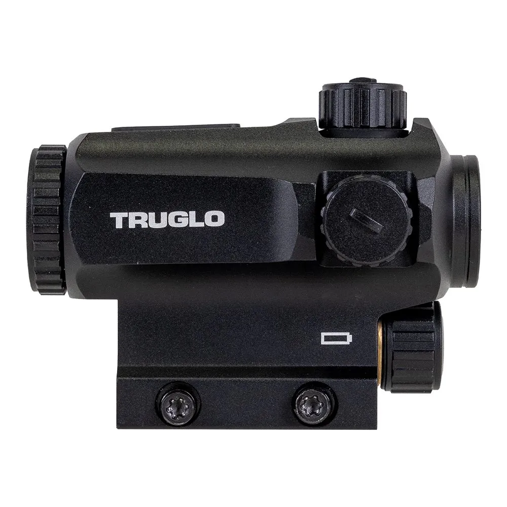 Truglo PR1 Prism, Red Dot, 1X25, 6 MOA Red Dot with Outer Ring, Black, Includes Lens Covers - Optic - view 3