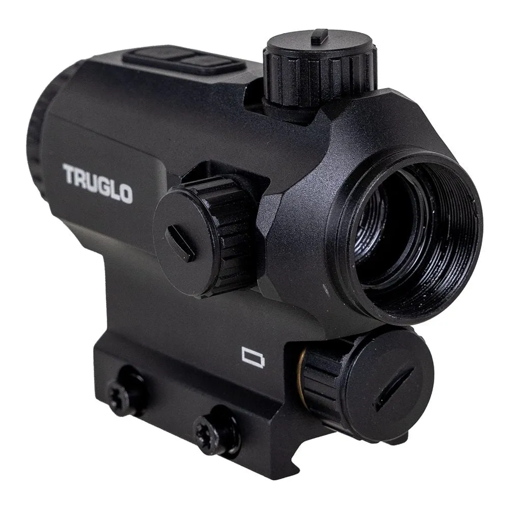 Truglo PR1 Prism, Red Dot, 1X25, 6 MOA Red Dot with Outer Ring, Black, Includes Lens Covers - Optic - view 1
