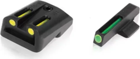 TruGlo TFO Sight Front/Rear, Green/Yellow - TGTG131NT4Y - Iron Sights for AR-15, vista 1