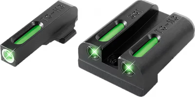TruGlo TG13SG2A TFX Day/Night Sights Sig Sauer Tritium/Fiber Optic Green w/White Outline Front Green Rear Black - Iron Sights for AR-15, vista 1