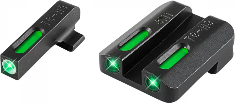 TruGlo TG13SM1A TFX Day/Night Sights Steyr Tritium/Fiber Optic Green w/White Outline Front Green Rear Black - Iron Sights for AR-15 - view 2