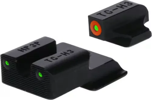 TruGlo Tritium Pro Sight Front/Rear, Green/Orange/Green - TGTG231MP4C - Iron Sights for AR-15, vista 1