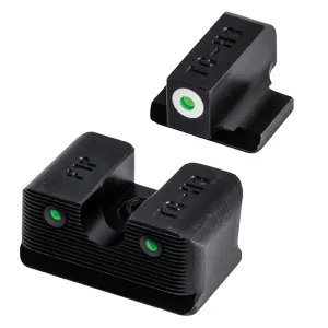 TruGlo Tritium Pro Sight Front/Rear, Green/White/Green - TGTG231F2W - Iron Sights for AR-15 - view 1