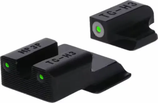 TruGlo Tritium Pro Sight Front/Rear, Green/White/Green - TGTG231MP4W - Iron Sights for AR-15 - view 1