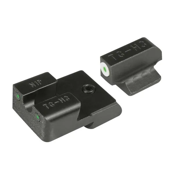 TruGlo Tritium Pro Sight Front/Rear, Green/White/Green - TGTG231N4W - Iron Sights for AR-15 - view 2