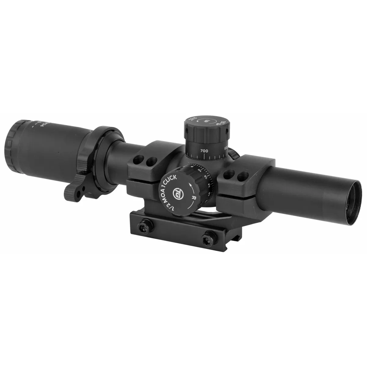TRUGLO Tru-Brite Rifle Scope 1-6x 24mm Illuminated Power Ring Duplex Mil Dot Reticle Matte Black - Rifle Scope - view 2