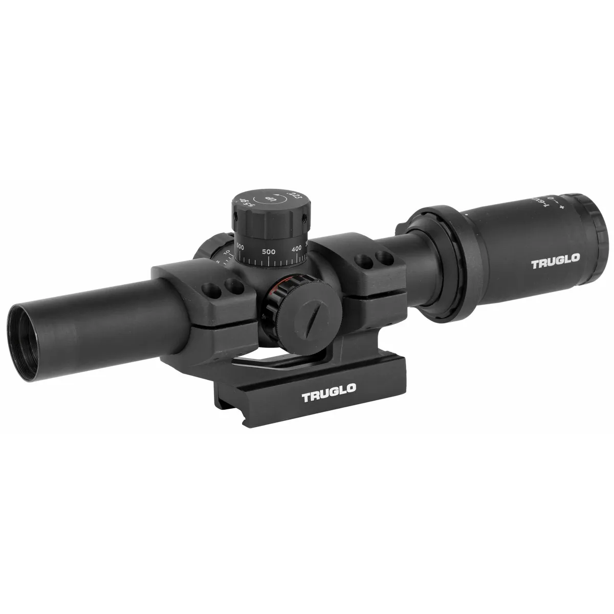 TRUGLO Tru-Brite Rifle Scope 1-6x 24mm Illuminated Power Ring Duplex Mil Dot Reticle Matte Black - Rifle Scope - view 1