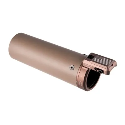 Modtac U-Rac Suppressor Shield With Rail Attachment - Suppressor Shield W/U-Rac 6''''x2'''' Coyote Tan W/Tan Hardware - Suppressor, vista 1