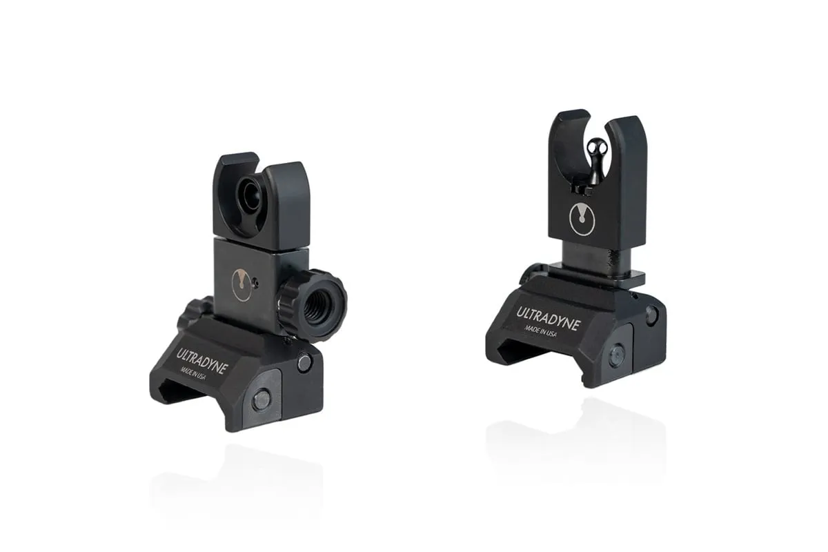 Ultradyne C4 Folding Front and Rear Sight Combo - UD10480 - Rear Sight for AR-15, vista 1