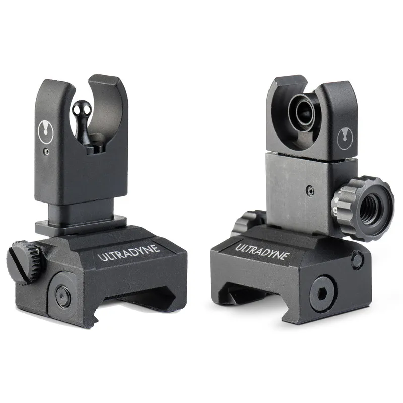 Ultradyne USA C4 Front & Rear Sight Combo, Fits Picatinny Rails, Black, 4.7 oz. Total, 4140 CrMo Steel UD10480 - Iron Sights for AR-15 - view 1