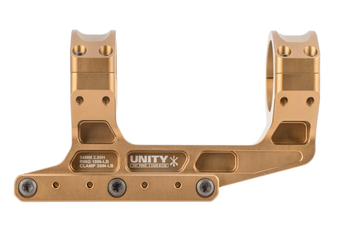 Unity Tactical FAST 34mm LPVO Flat Dark Earth 34mm Tube FST-S34205F - Optic Mount - view 2