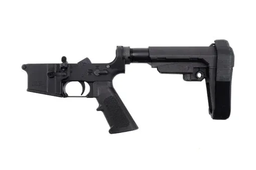 Anderson Manufacturing Anderson No Logo Complete Lower Receiver w/ SBA3 Brace - Lower Receiver for AR-15 - view 1
