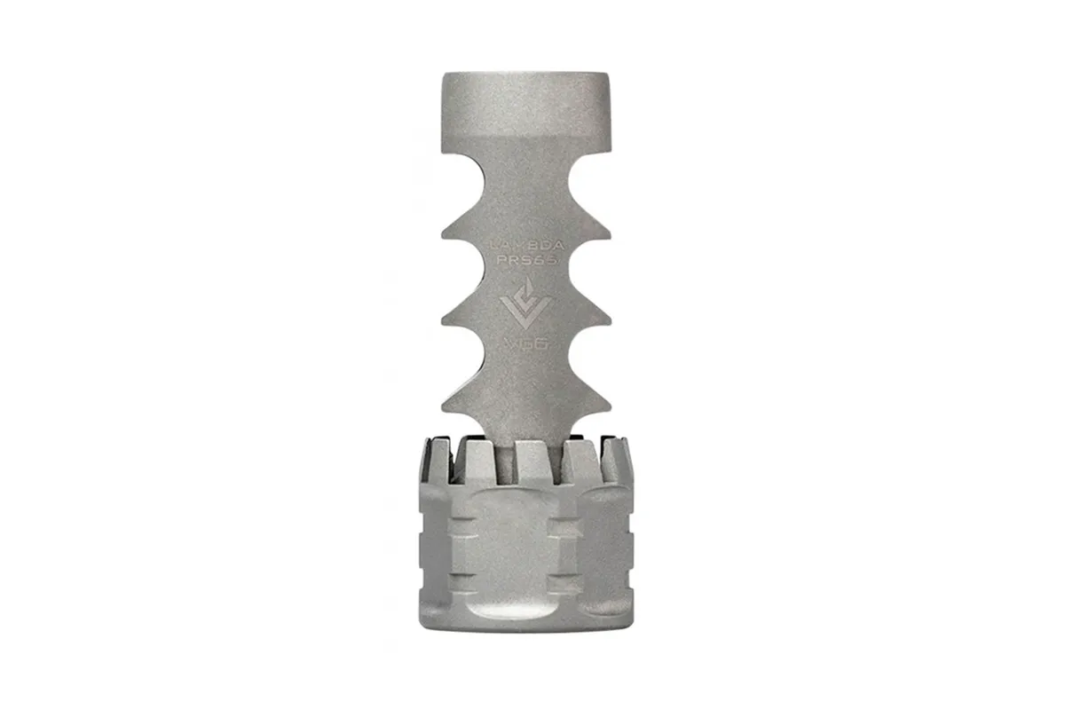 VG6 Precision VG6 Lambda PRS65 Muzzle Brake - Bead Blasted Stainless - Muzzle Device for AR-15 - view 1