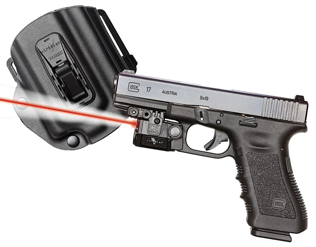 Viridian C5L-R Tactical Light and Red Laser Sight with ECR Tacloc Holster for Glock 17/19 - Light - view 1