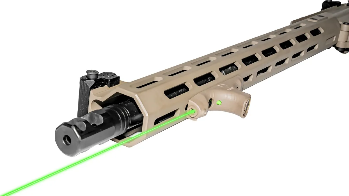 Viridian HS1 AR Handstop with Green Laser M-LOK - FDE - Foregrip for AR-15 - view 4