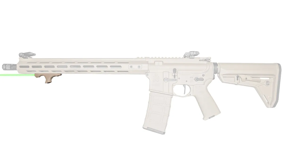 Viridian HS1 AR Handstop with Green Laser M-LOK - FDE - Foregrip for AR-15 - view 1