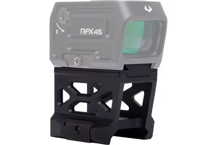 Viridian RFX45 High Picatinny Adapter Mount, Red Dot Sight Mount, 1/3 Lower Co-Witness, Black, 6061 Aluminum - Optic - view 1