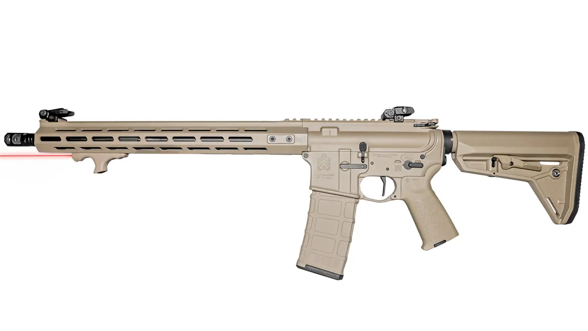 Viridian Weapon Technologies HS1 Hand Stop, Red Laser, Fits M-lok, Flat Dark Earth - Foregrip for AR-15, vista 2