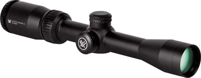 Vortex Optics Vortex Crossfire II 2-7x32mm Rifle Scope 1in Tube Second Focal Plane Black Anodized Non-Illuminated V-Plex Rimfire Reticle MOA Adjustment 11.5in - Rifle Scope, vista 1
