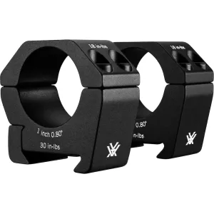 Vortex Optics Sport 1" Scope Rings Matte Black Low - Optic Mount, vista 1