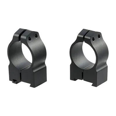 Warne Maxima Grooved Receiver Cz Rings - 1'''' Medium (0.925'''') 19mm Dovetail Rings, Black - Optic Mount, vista 1