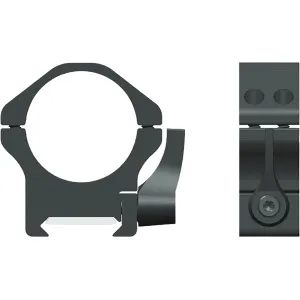 Warne Maxima Horizontal QD Picatinny Scope Rings 1" Medium Matte Black - Optic Mount - view 1