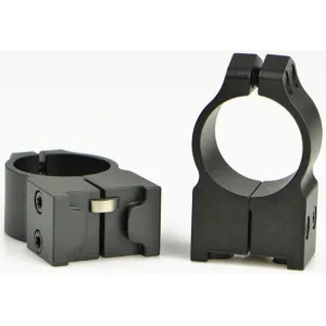 Warne Permanent Ruger 1" Scope Rings Matte Black High - Optic Mount, vista 1