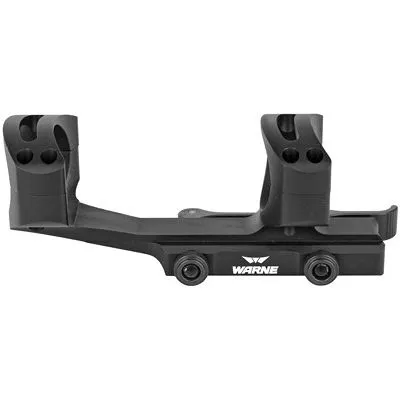 Warne Quick Detach Extedned Sekelotonized 1 Piece Cantilever 34mm Scope Mount For AR Platform, Black - QDXSKEL34TW - Optic Mount - view 3