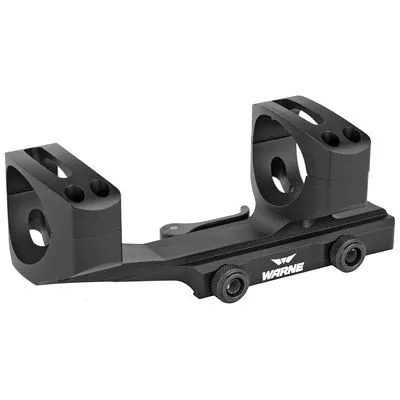 Warne Quick Detach Extedned Sekelotonized 1 Piece Cantilever 34mm Scope Mount For AR Platform, Black - QDXSKEL34TW - Optic Mount - view 1