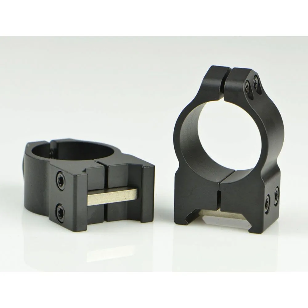 Warne Scope Mounts Maxima 1" Medium Steel Fixed Scope Ring, Matte Black - 201M - Optic Mount - view 2