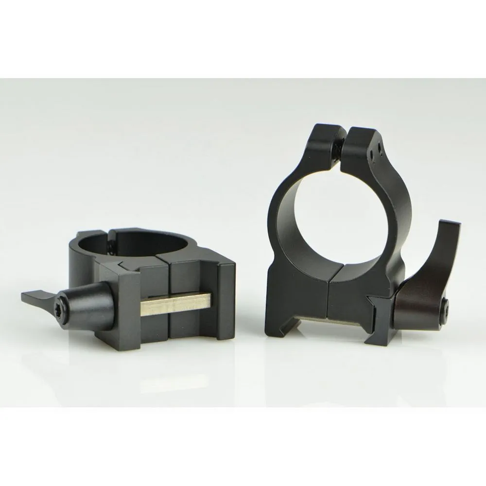 Warne Scope Mounts Maxima 1" Medium Steel Quick Detach Scope Ring, Matte Black - 201LM - Optic Mount - view 2