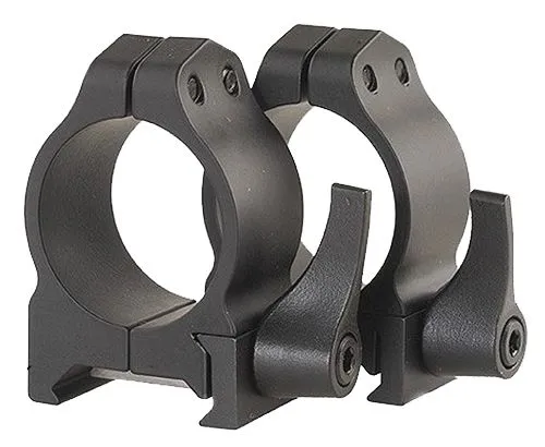 Warne Scope Mounts Maxima 1" Medium Steel Quick Detach Scope Ring, Matte Black - 201LM - Optic Mount - view 1