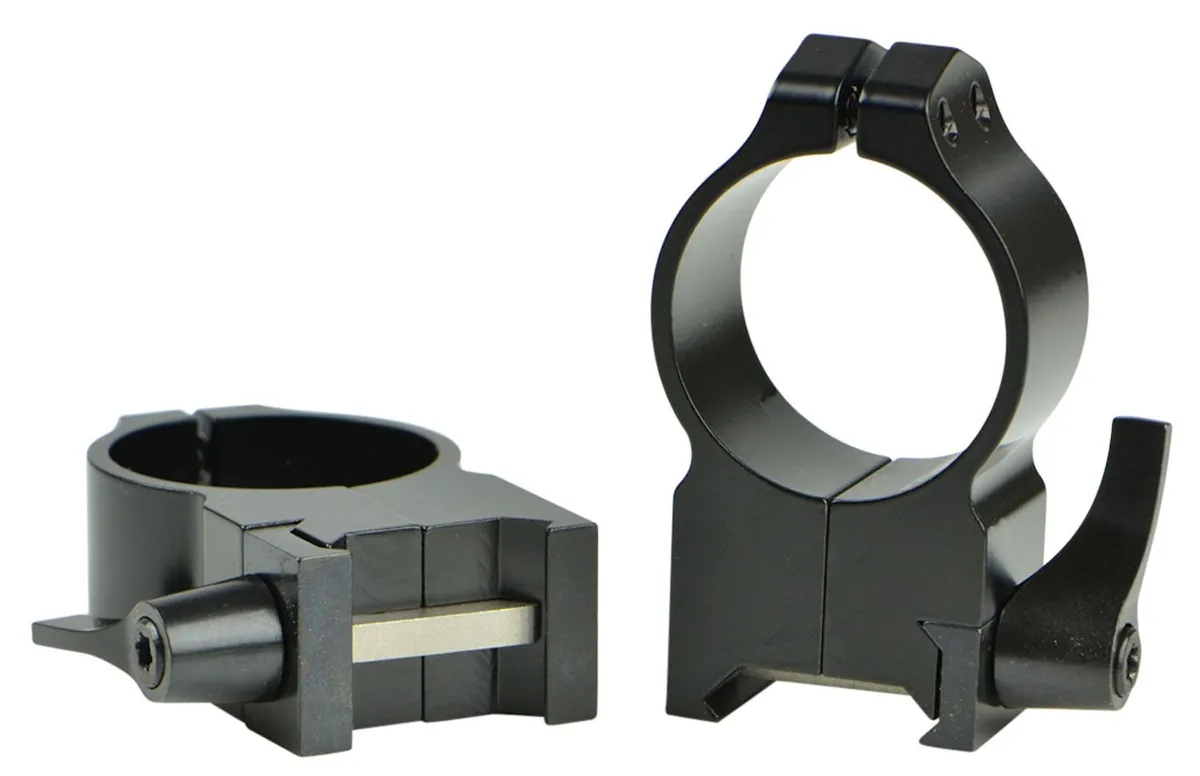 Warne Scope Mounts Maxima 30mm Extra High Steel Quick Detach Scope Ring, Matte Black - 216LM - Optic Mount - view 1