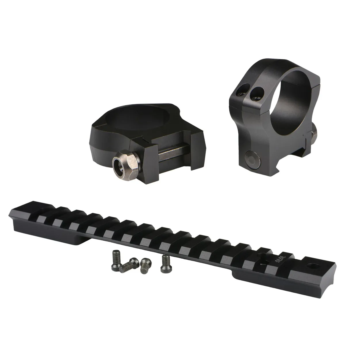 Warne Scope Mounts Mountain Tech 34mm Low 7075 T6 Aluminum Fixed Scope Ring, Matte Black - 7220M - Optic Mount - view 3