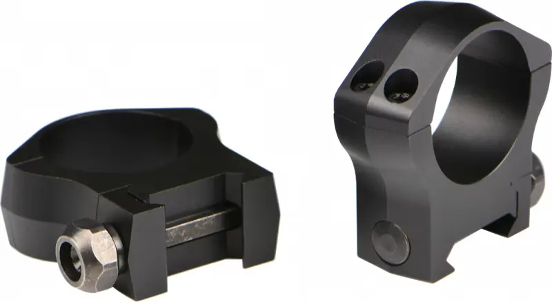 Warne Scope Mounts Mountain Tech 35mm Medium 7075 T6 Aluminum 2-Piece Fixed Scope Ring, Matte Black - 7241M - Optic Mount - view 2