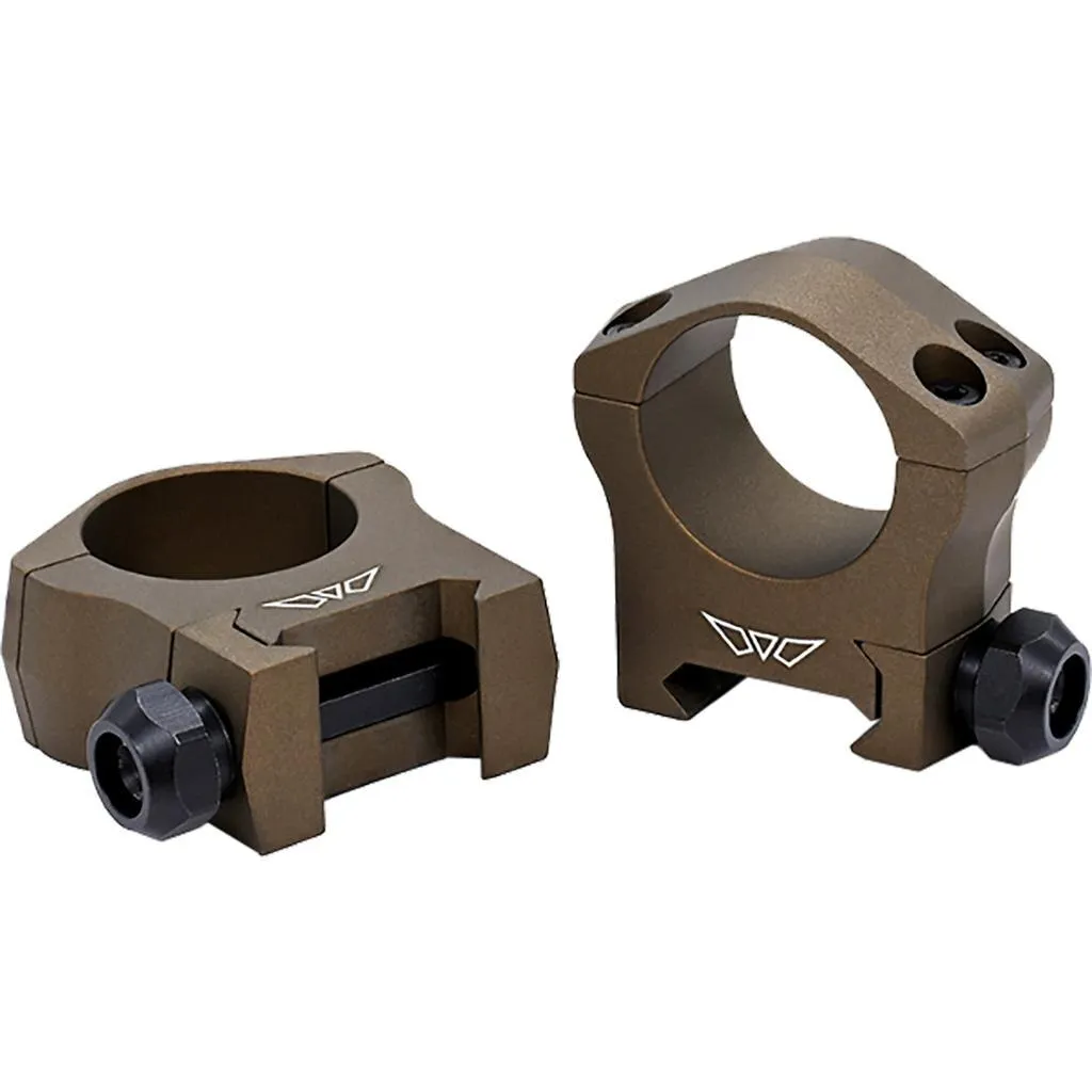 Warne Scope Mounts Mountain Tech Medium Scope Ring 30mm Tube Picatinny/Weaver - 7214BB - Optic Mount, vista 1