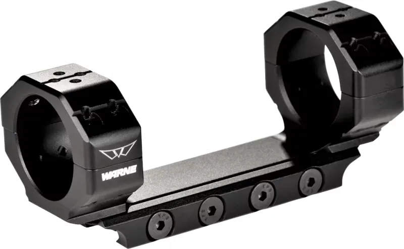 Warne Scope Mounts Skyline Long Range 35mm Ultra High 7075 T6 Billet Aluminum 1-Piece Precision Mount, Black - 7844M - Optic Mount - view 2