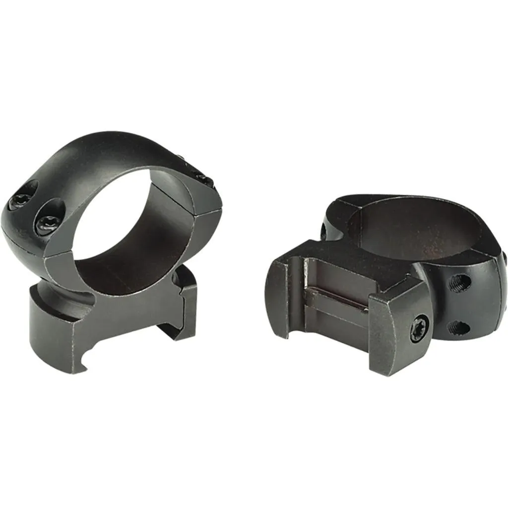 Weaver 1" Medium Steel Strap Aluminum Saddle Detachable Top Mount 2-Piece Scope Ring, Glossy Black - 49032 - Optic Mount - view 2