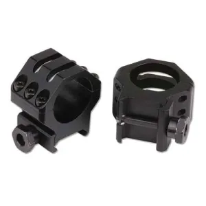 Weaver Low Height 6 Hole 30mm Tactical Rings, Matte Black - 48355 - Optic Mount - view 1