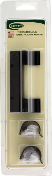 Weaver Side Mount Bracket 1 Piece High 1" Scope Mount, Gloss Black - 49350 - Optic Mount - view 1