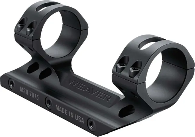 Weaver Tactical Precision 34mm XX-High 7075 T6 Aluminum 2-Piece 6-Hole Quick Detach Picatinny Ring, Anodized Black - 99686 - Optic Mount - view 3