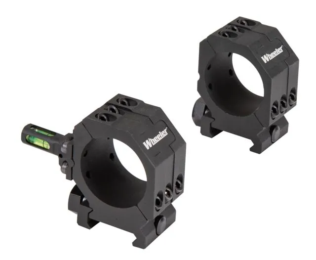 Wheeler Engineering Picatinny Rail Scope Rings 1in Medium Black - Optic Mount - view 1