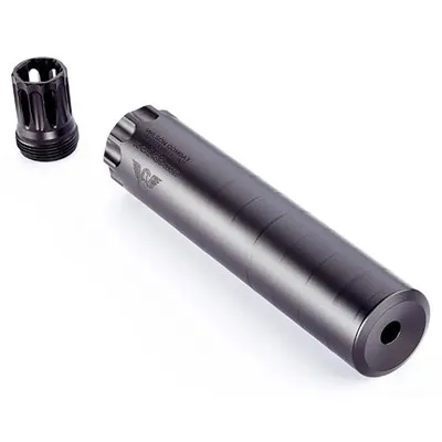 Wilson Combat Quell 30 Caliber/7.62mm Rifle Suppressor - Quell 30 Cal/7.62mm 6.9'''' 5/8''''x24 Thrd Rifle Suppressor Black - Muzzle Device for AR-15, vista 1
