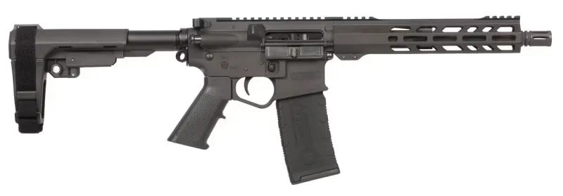 Wise Arms WA-15B 10.5" 300 AAC Blackout Semi-Auto Pistol, 30+1, Black Cerakote, SBA3 Brace, Billet Receiver - Complete Rifle - view 1