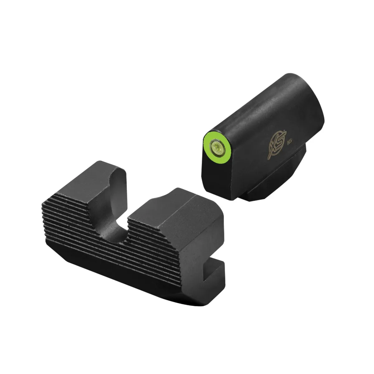 XS Sights Minimalist Night Sight Set - Front/Rear Green/Green Illuminated Sights for Superior Target Acquisition - SW-M002S-4G - Iron Sights for AR-15, vista 1