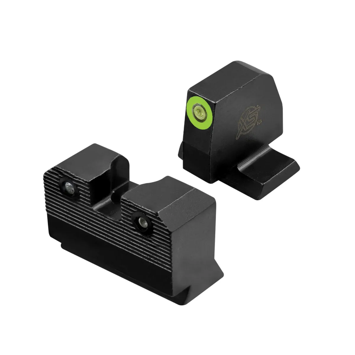 XS Sights R3D 2.0 Night Sight Set - Front/Rear Green/Green Illuminated Sights for Enhanced Performance - SW-R205P-6G - Iron Sights for AR-15, vista 1